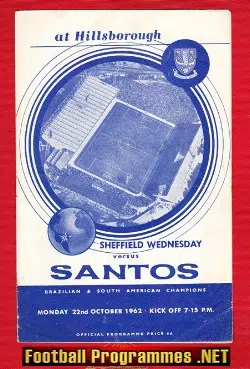 Sheffield Wednesday v Santos 1961 - Brazil - Pele