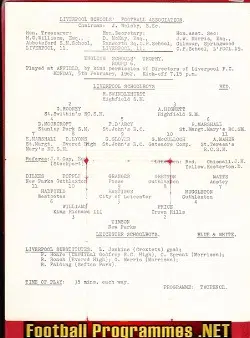 Liverpool Boys v Leicester Boys 1962 - Schoolboys Match