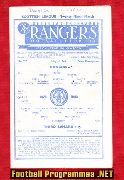 Glasgow Rangers v Third Lanark 1963