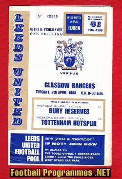 Leeds United v Glasgow Rangers 1968 - to clear + Alex Ferguson