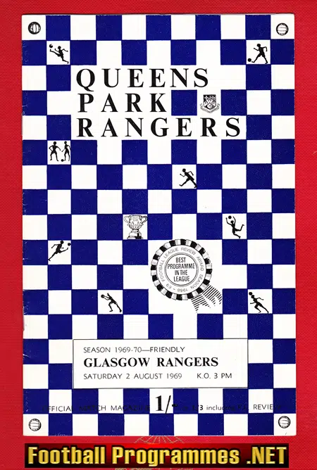 Queens Park Rangers v Glasgow Rangers 1969 - Friendly Match