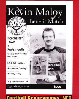 Kevin Maloy Testimonial Benefit Match Dorchester Town Signed