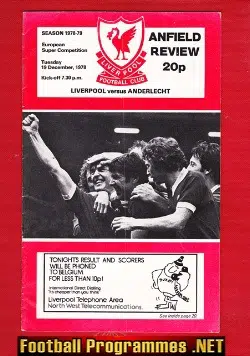 Liverpool v Anderlecht 1978 - European Cup - Belgium