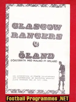Oland v Glasgow Rangers 1981 - Sweden