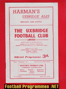 Uxbridge v Erith Belvedere 1954