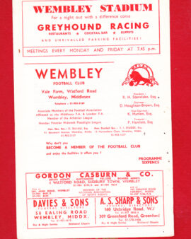 Wembley v Enfield 1969 – Middlesex Senior Cup Final