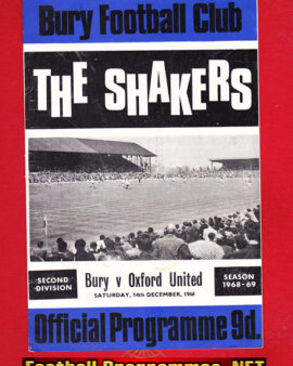 Bury v Oxford United 1968