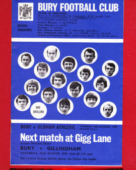 Bury v Oldham Athletic 1970