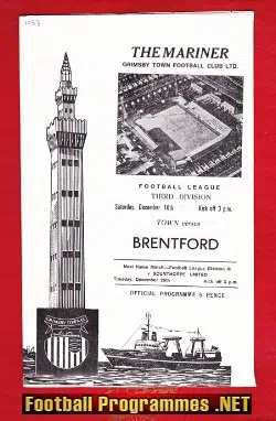 Grimsby Town v Brentford 1972