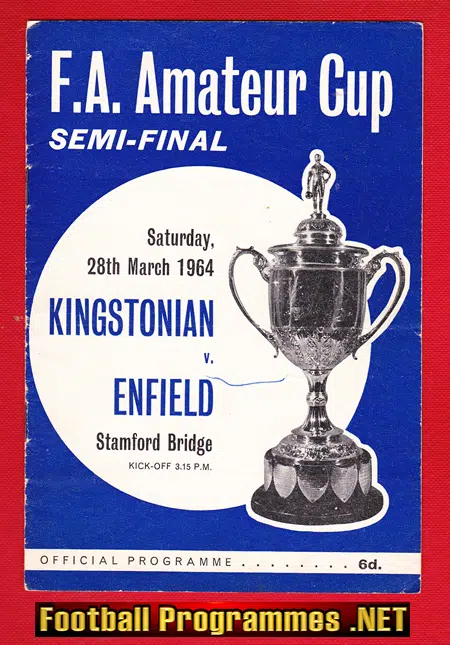 Kingstonian v Enfield 1964 - Amateur Semi Final at Chelsea
