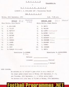 Enfield v Boreham Wood 1971 – FA Cup Replay