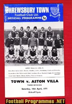 Shrewsbury Town v Aston Villa 1971
