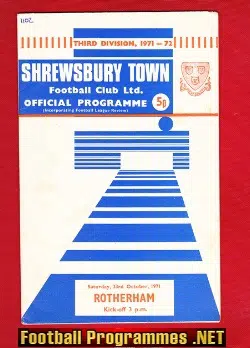 Shrewsbury Town v Rotherham United 1971