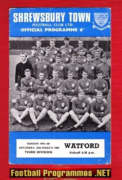 Shrewsbury Town v Watford 1968