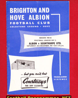 Brighton Hove Albion v Scunthorpe United 1961