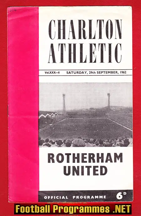 Charlton Athletic v Rotherham United 1962