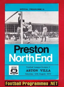 Preston North End v Aston Villa 1972
