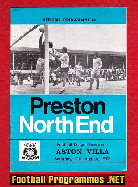 Preston North End v Aston Villa 1972