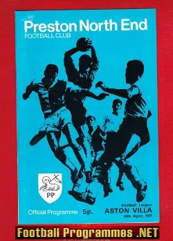 Preston North End v Aston Villa 1971