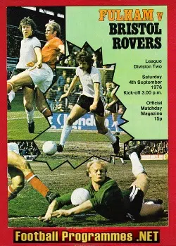 Fulham v Bristol Rovers 1976 - George Best First Match - Debut