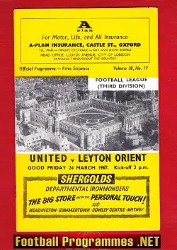 Oxford United v Orient 1967