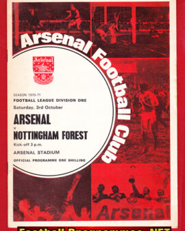 Arsenal v Nottingham Forest 1970 – Double Season