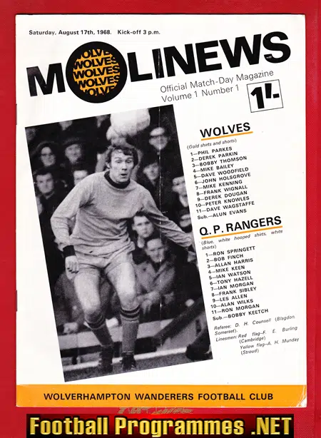 Wolves Wolverhampton v QPR 1968