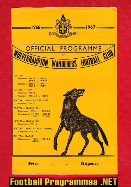 Wolves Wolverhampton v Oldham Athletic 1967
