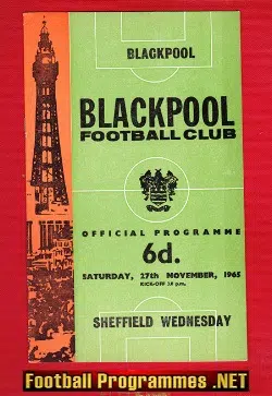 Blackpool v Sheffield Wednesday 1965