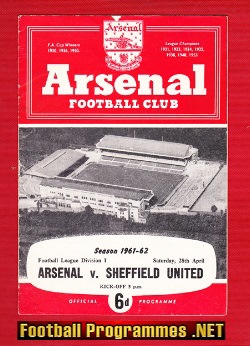 Arsenal v Sheffield United 1962