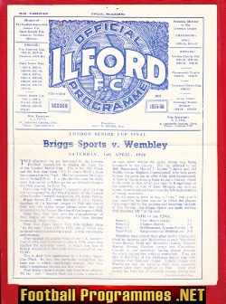 Wembley v Briggs Sports 1956 – London Senior Cup Final Ilford