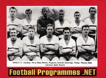Enfield Football Club Team Picture 1961 - 1962