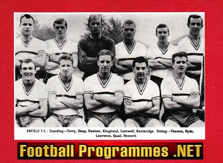 Enfield Football Club Team Picture 1961 – 1962