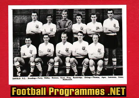 Enfield Football Club Team Picture 1959 – 1960