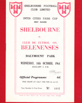 Shelbourne v Belenenses 1964 – Fairs Cup Match