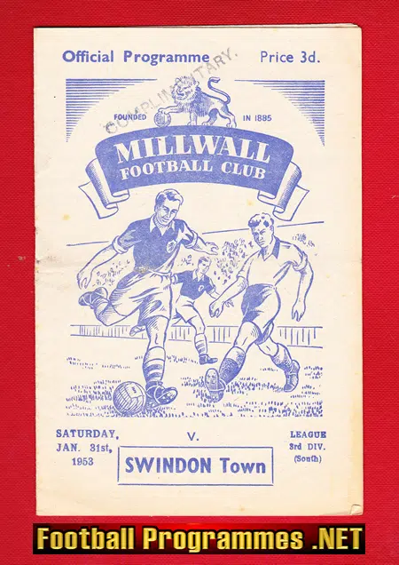 Millwall v Swindon Town 1953