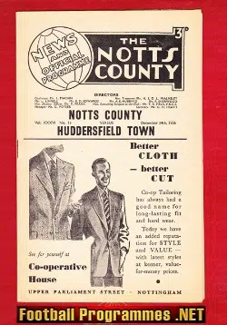 Notts County v Huddersfield Town 1956 - Denis Law First Match