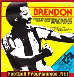 Brendon Batson Testimonial Benefit Match WBA 1980s