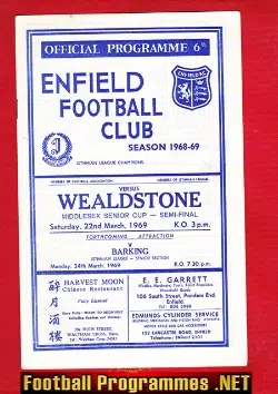 Enfield v Wealdstone 1969 – Senior Cup Semi Final