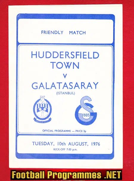 Huddersfield Town v Galatasaray 1976 – Istanbul Turkey Team