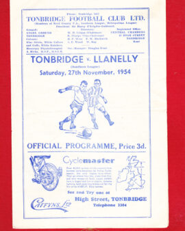 Tonbridge v Llanelly 1954 – Southern League 1950s
