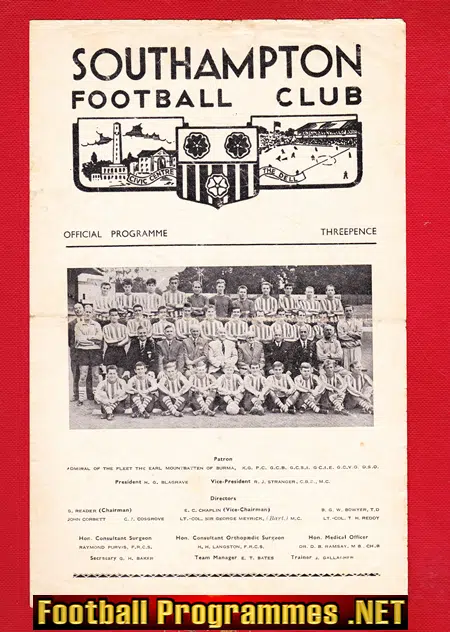 Southampton v Oxford United 1964 – Four Page Issue