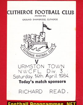 Clitheroe v Urmston Town 1984
