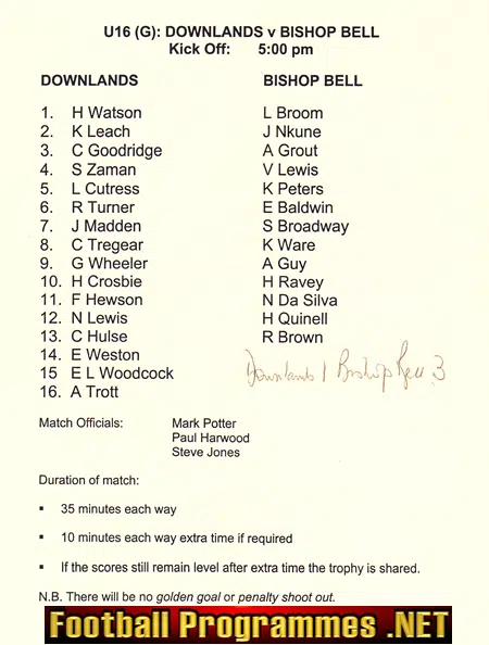 Sussex U16 Girls Womens Football Final 2004 - Womens Eastbourne