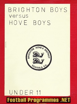 Brighton Boys v Hove Boys 1992 – Under 11’s Match