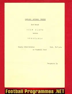 West Hertfordshire v Dunstable 1972 – Schoolboys Match – Herts