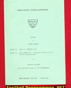 Sussex v Inner London 1990 – Under 14 Schoolboys at Lancing
