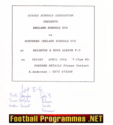Sussex v Surrey 1990s - Schoolboys Lancing College Essex