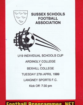 Ardingly College v Bexhill College 1999 – at Langney Sports FC