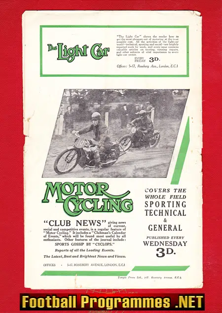 Salisbury Speedway Race Meeting 1936 - 1930s Speedway Programme